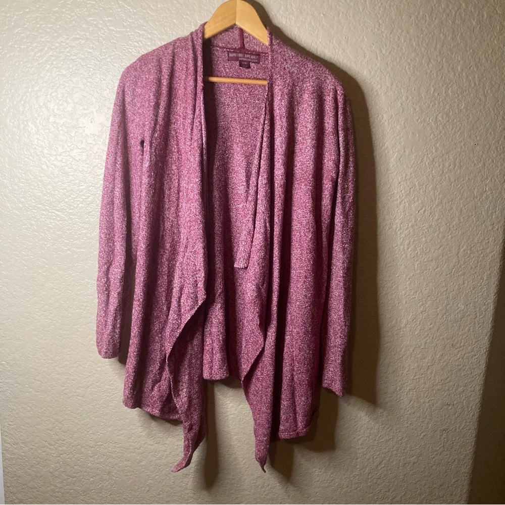 Barefoot Dreams Cardigan Cozy Chic Teddy Soft Burgundy Waterfall Small/Medium